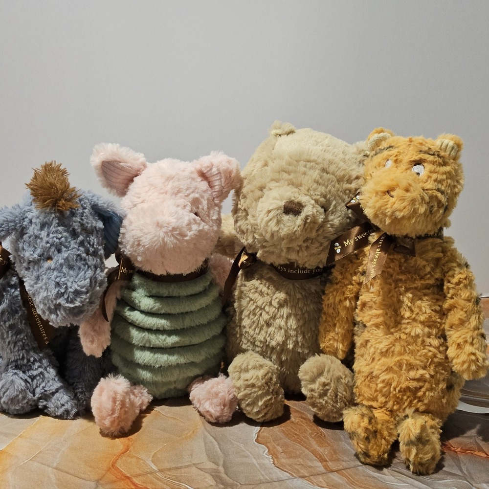Disney Baby Classic Pooh Plush Set 4 Tigger Eeyore Piglet Winnie The Pooh